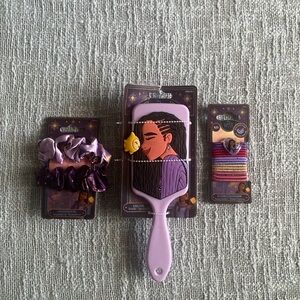 Disney Hairbrush Set with Purple and Pink Accessories